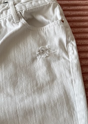 Beyaz moms jeans 34/32 - Görsel 4