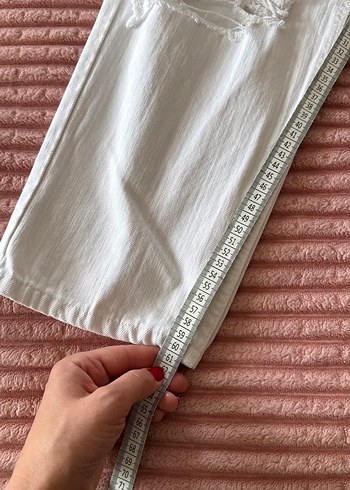 Beyaz moms jeans 34/32 - Görsel 9