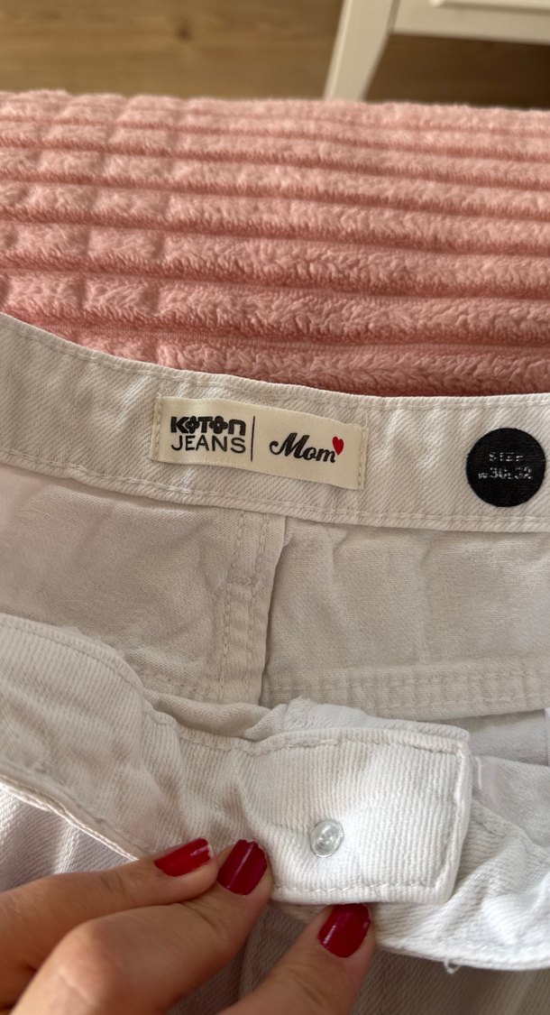 Beyaz moms jeans 34/32 - Görsel 2