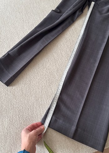 Gri kadın kumaş pantolon - Görsel 6