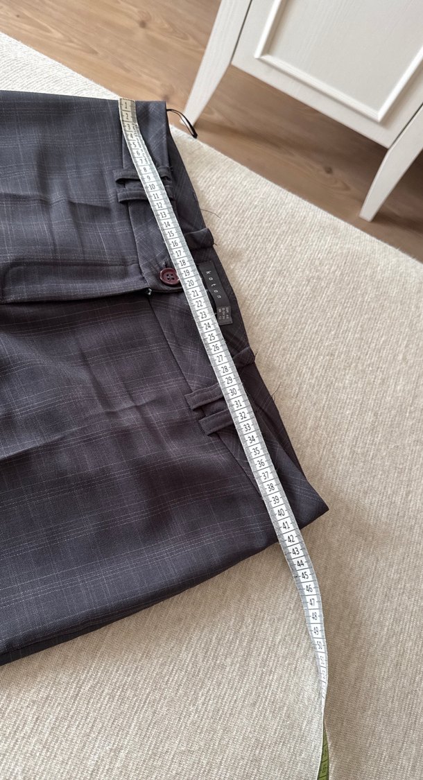 Gri kadın kumaş pantolon - Görsel 4