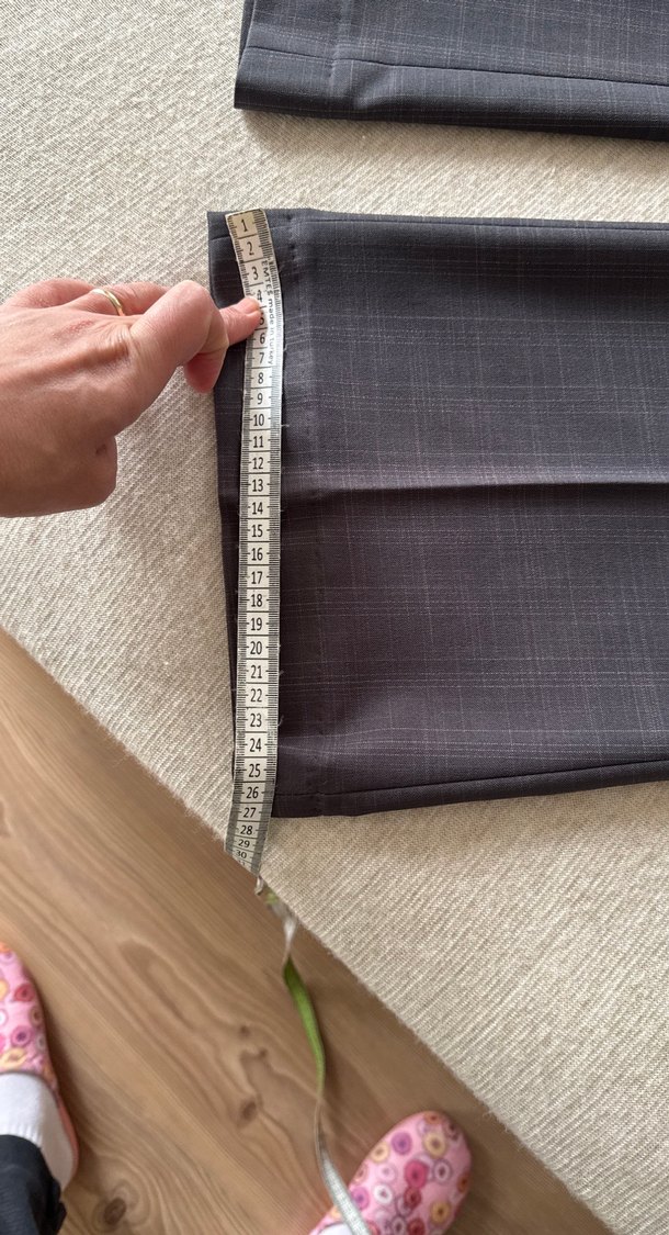 Gri kadın kumaş pantolon - Görsel 5