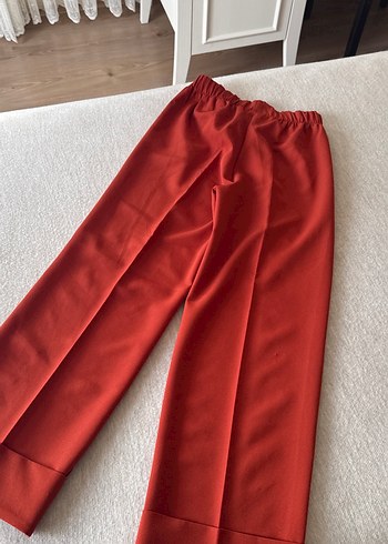 Kırmızı kumaş pantolon - Görsel 4