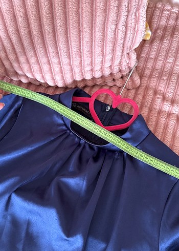 Lacivert Drapeli Uzun Kollu abiye - Görsel 9