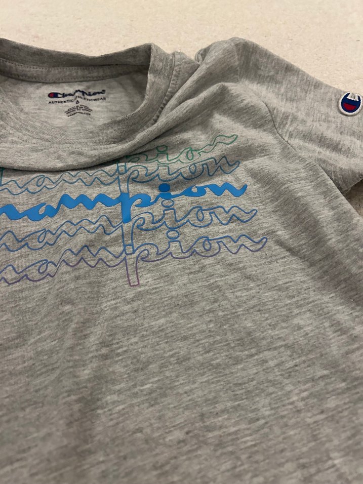 Champion Gri Baskılı Erkek Çocuk Tişört - Görsel 3