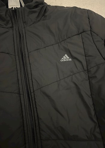 Adidas Siyah Fermuarlı Kadın Midi Kışlık Mont - Görsel 3