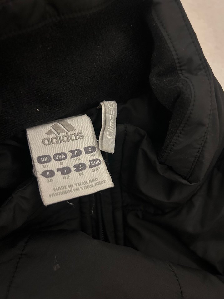 Adidas Siyah Fermuarlı Kadın Midi Kışlık Mont - Görsel 4