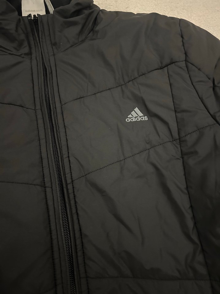 Adidas Siyah Fermuarlı Kadın Midi Kışlık Mont - Görsel 3