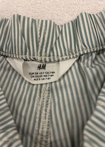 Erkek Yeşil Gri Çizgili Pamuklu Şort - Görsel 3