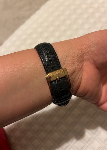 Kemer Tokalı Siyah Gotik Kadın Kol Saati - Görsel 5