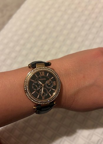 Kemer Tokalı Siyah Gotik Kadın Kol Saati - Görsel 3