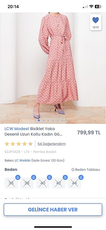 42 Beden çeşitli Renk Lc Waikiki