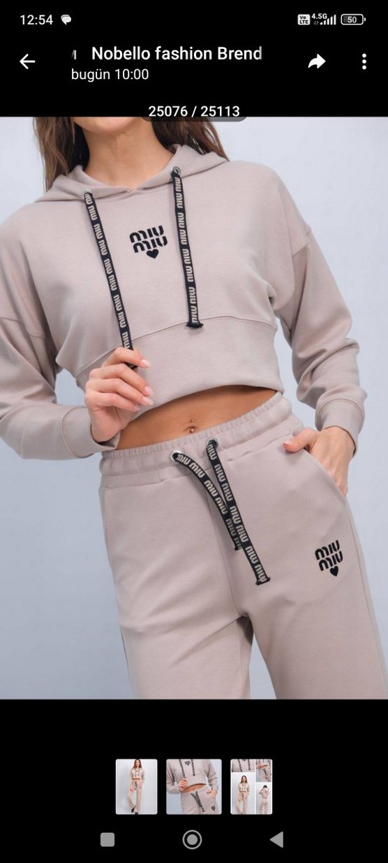 miu miu Beyaz  Kadın Spor Takım - Görsel 5