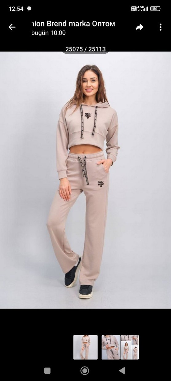 miu miu Beyaz  Kadın Spor Takım - Görsel 4