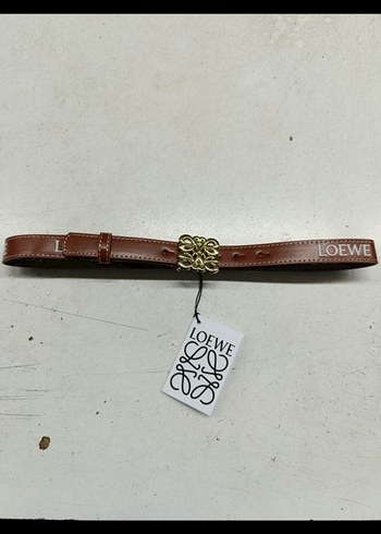 Vintage Parlak Kahverengi Deri Kadın Kemer - Görsel 4