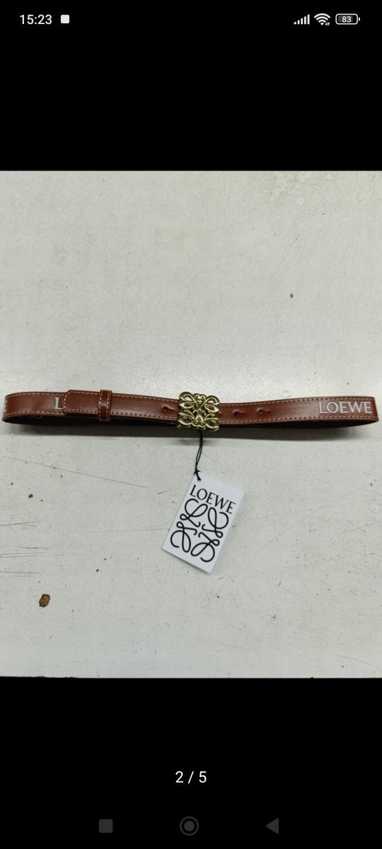 Vintage Parlak Kahverengi Deri Kadın Kemer - Görsel 4