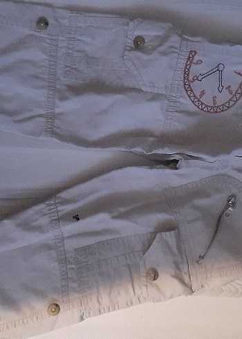Nakışlı Düğmeli Pantolon