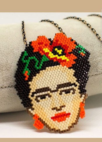 miyuki frida kahlo  Kadın Broş - Görsel 2