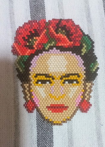 miyuki frida kahlo  Kadın Broş - Görsel 5