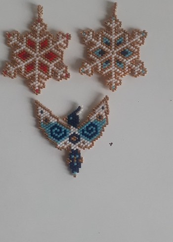 miyuki kar tanesi Kadın kolye veya bros - Görsel 4