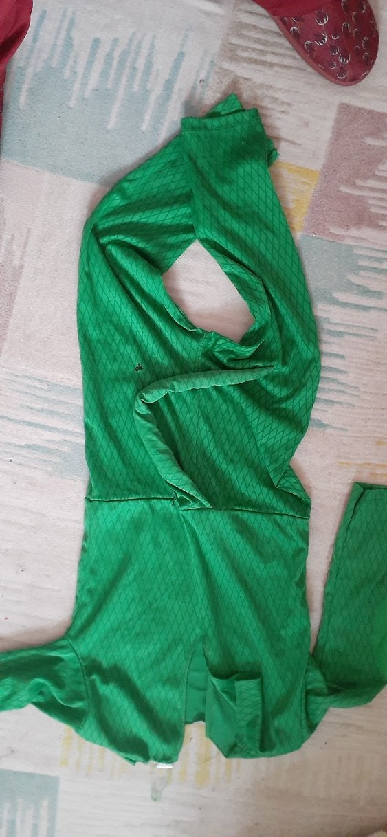 kertekenle Yeşil Çocuk Tulumu  Fermuarlı - Görsel 3