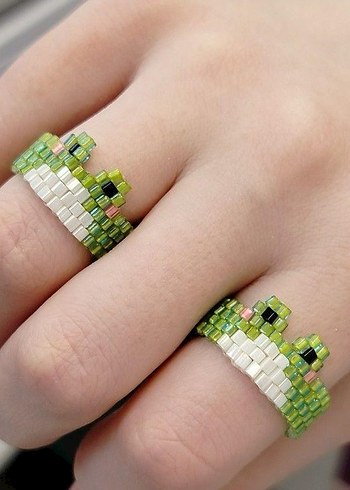 Orjinal miyuki boncuktan yapılmış çeşitli yuzukler - Görsel 9