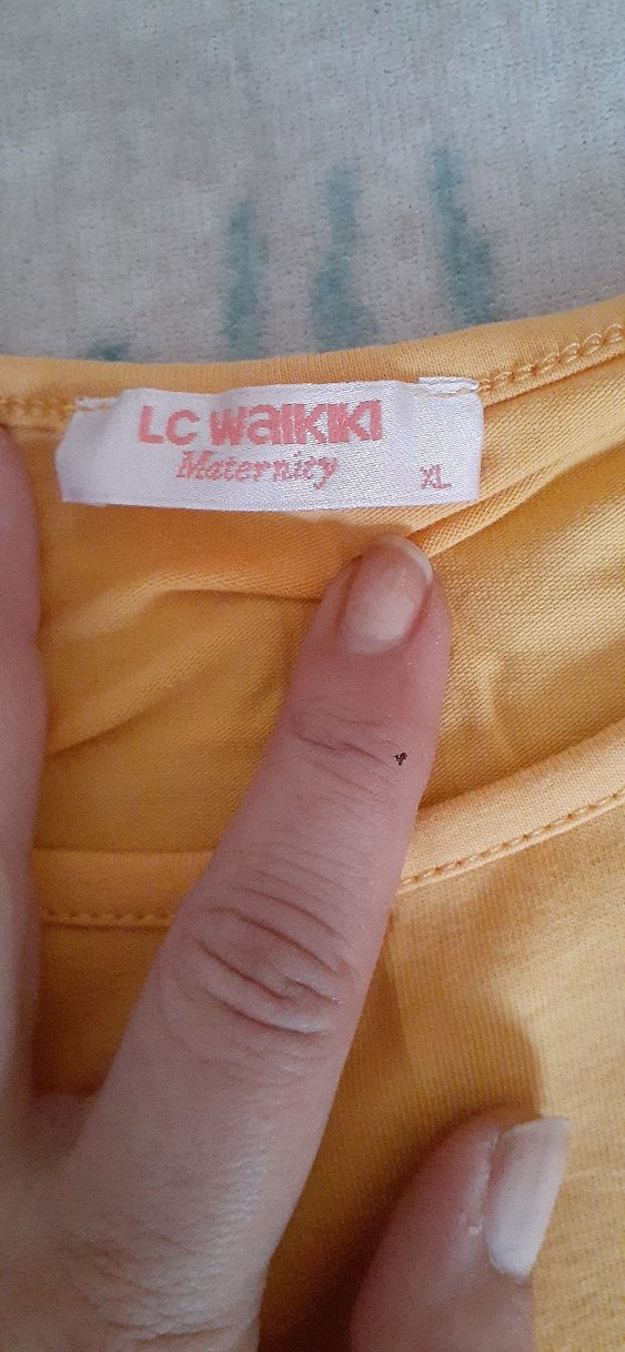 Sarı Desenli Hamile Bluzu Uzun Kollu - Görsel 3