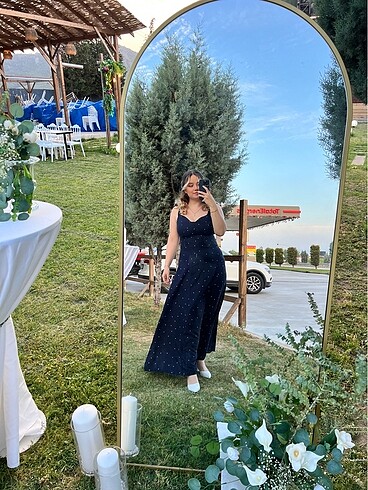 Diğer Lacivert puantiyeli elbise