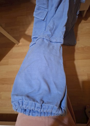 11-12 Yaş Beden Düğmeli, Kısa Kollu çocuk denim Tulum