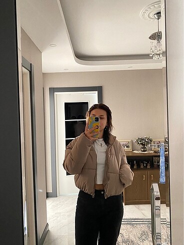Pull&Bear Crop Şişme Mont