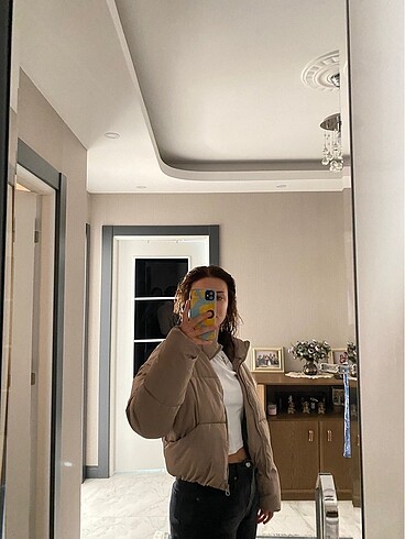 Pull and Bear Pull&Bear Crop Şişme Mont