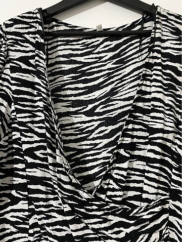 m Beden siyah Renk Zebra mini elbise