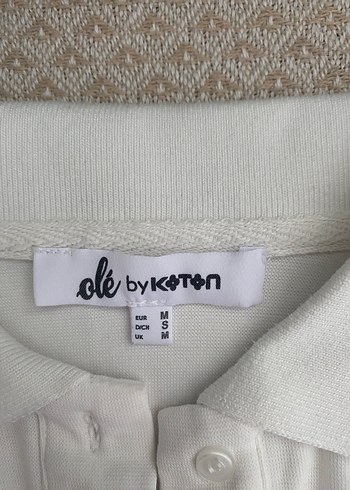 m Beden Kız Çocuk Beyaz Polo Yaka Tişört