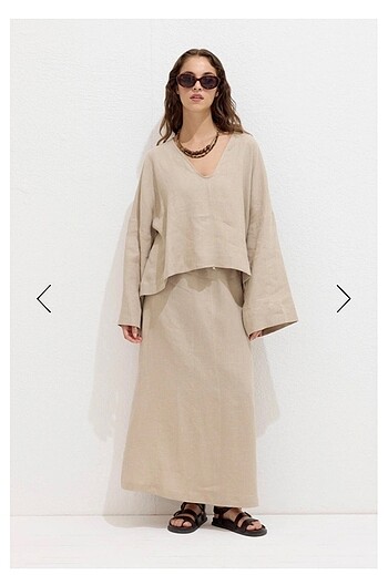 Zara Manuka keten etek rengi bej