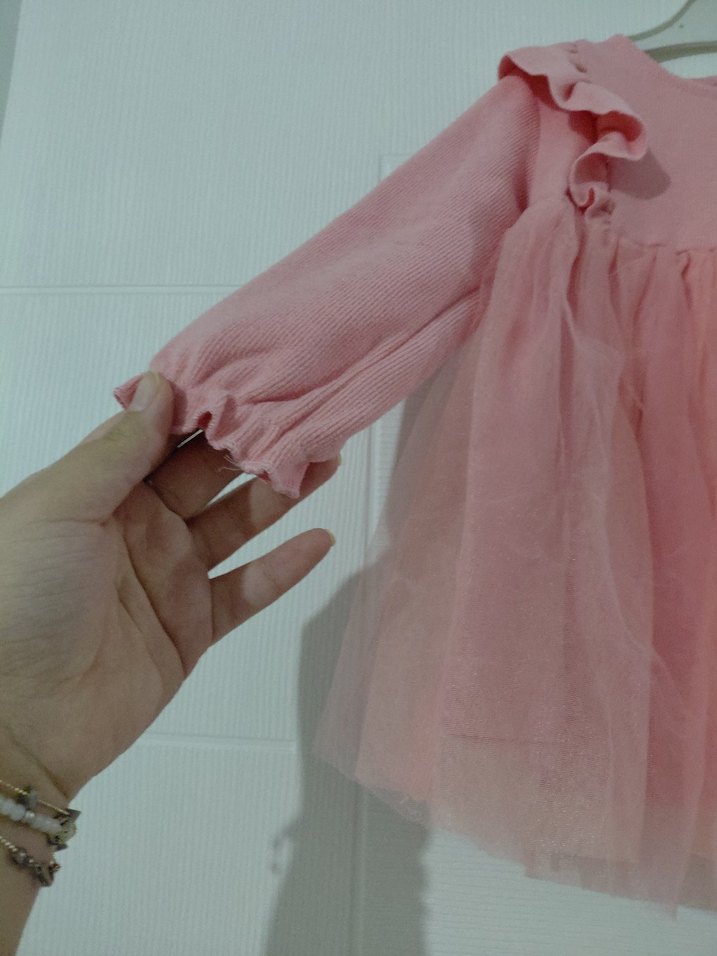 lcw baby Pembe Fırfırlı Kız Çocuk Elbisesi — görsel 3/5