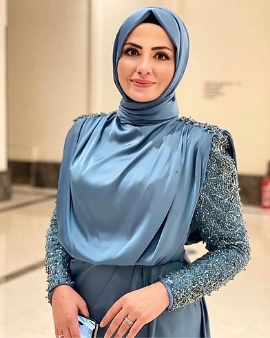l Beden Mavi kenzel abiye