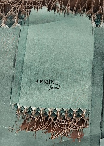 Beden Armine Parlak Haki İpek Şal