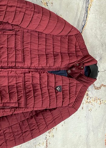 Bordo Fermuarlı Erkek Mont Uspa - Görsel 2