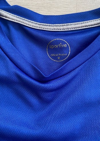 Erkek Mavi Kısa Kollu Spor Tişört - Görsel 2