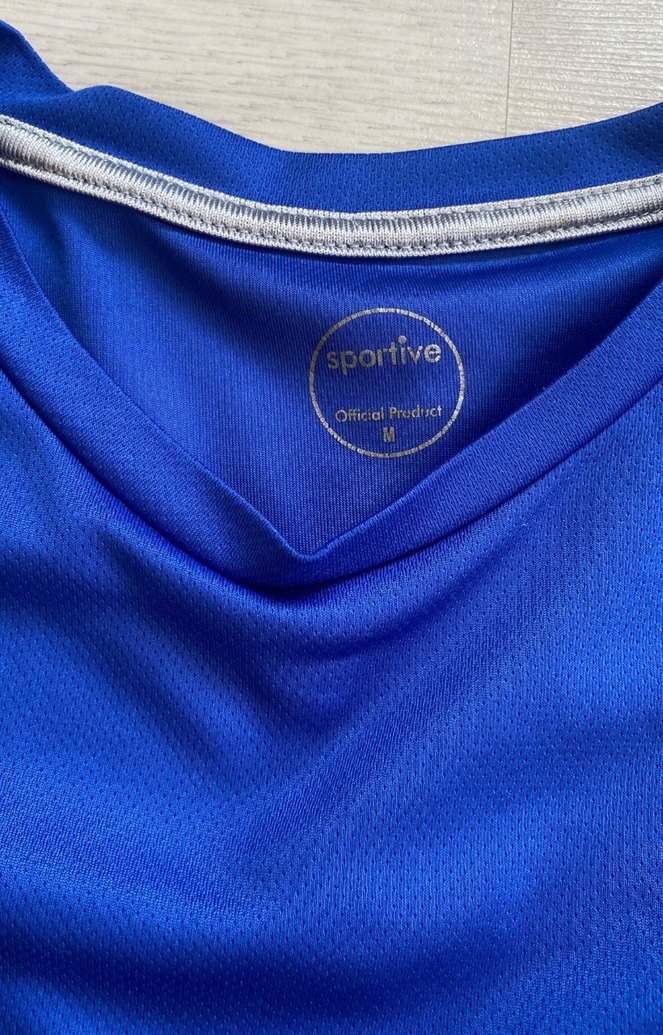 Erkek Mavi Kısa Kollu Spor Tişört - Görsel 2