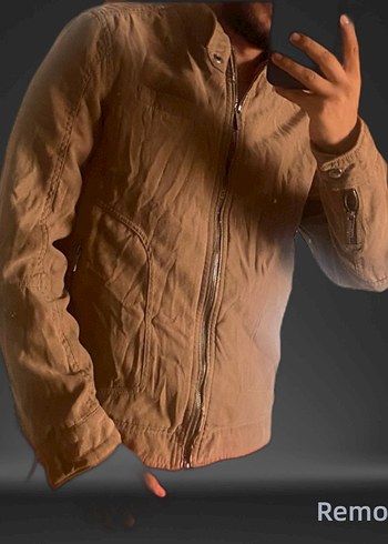 Kahverengi Süet Fermuarlı Erkek Ceket - Görsel 2