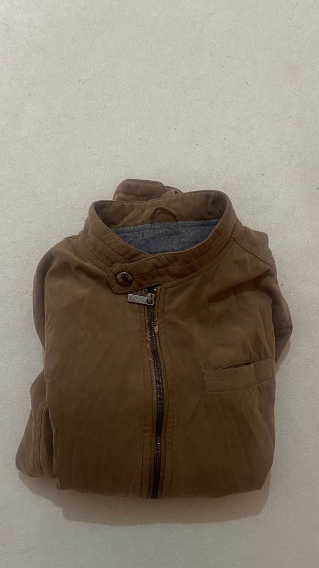 Kahverengi Süet Fermuarlı Erkek Ceket - Görsel 3