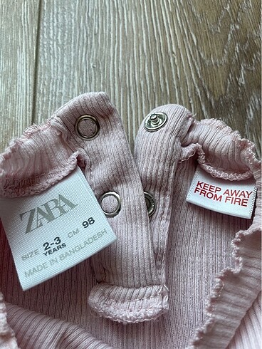 Zara Zara uzun kollu fitilli tişört 2-3 yaş