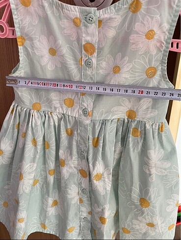 12-18 Ay Beden mavi Renk Lcw Papatyalı elbise