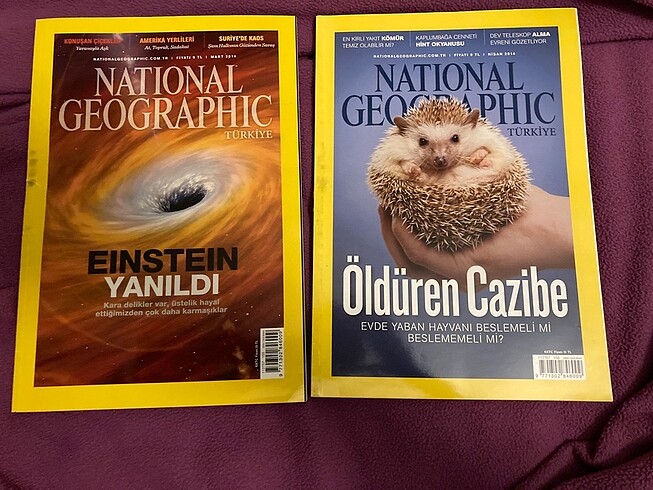 National Geographic dergi iki adet