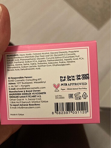 Biotherm Maruderm kil maskesi