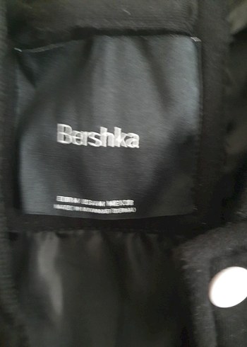 Bershka Erkek Siyah Baskılı Düğmeli kolej mont
