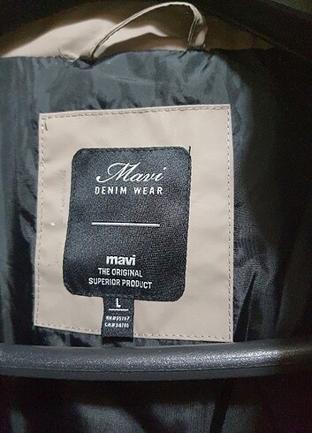 l Beden camel Renk Mavi şişme mont