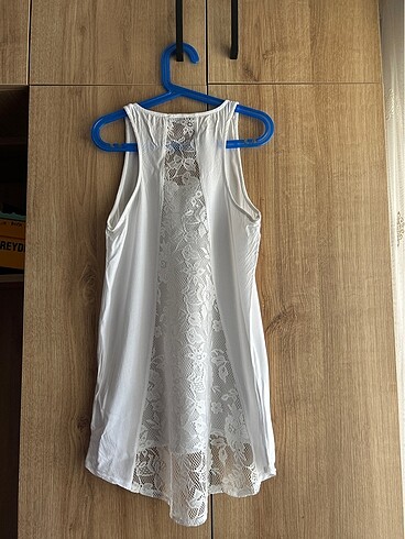 Beyaz arkası dantelli bluz - Görsel 11