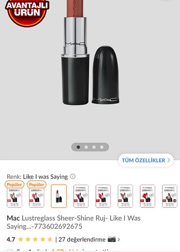 MAC Bej Parlak Ruj Lıke I was saying - Görsel 2